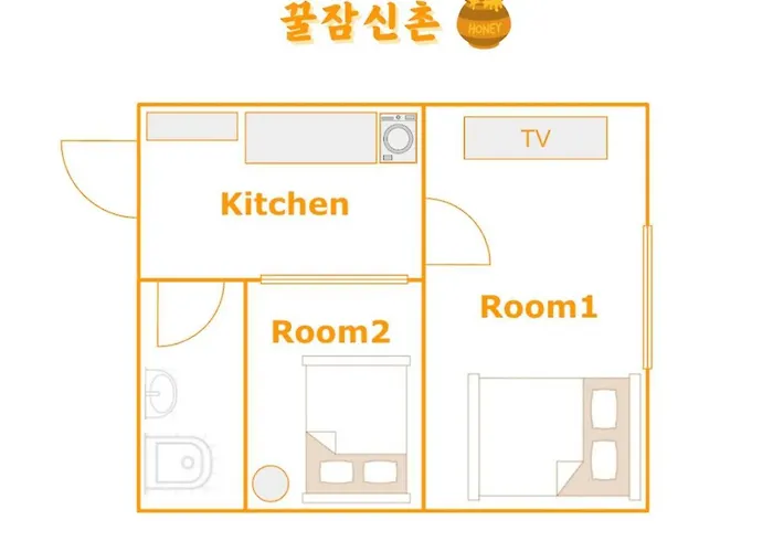 아파트 Honey Sleep Shinchon, 2br Up To 4 People At Shinchon 서울특별시
